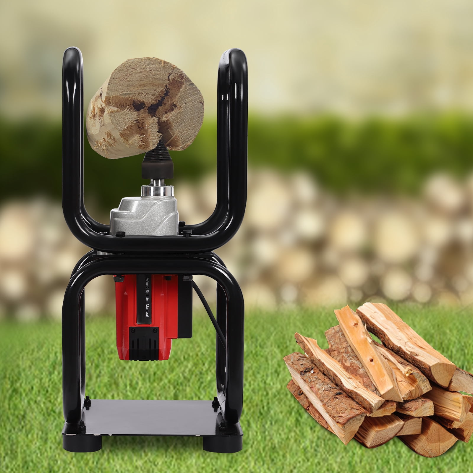 Log Splitter,Wood Splitter Electric Powered 450rpm,3.3 KW Electric Firewood Splitting Machine 200N.m for Wood Mills, Firewood Splitting,110V