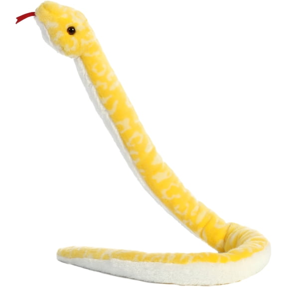 Aurora - X-Large Yellow Snake - 50" Albino Burmese Python - Playful Stuffed Animal