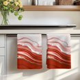 thumbnail image 7 of Red Waves Abstract Kitchen Towels Set of 1, Modern Fluid Water Ripple Striped Absorbent Dish Towels for Kitchen, Microfiber Hand Towel, Quick Drying Tea Towel for Cleaning Decorative Dishcloths, 7 of 7