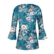 thumbnail image 5 of Camisetas de Cuello en V Mujeres, Impreso 3/4 Manga Blusa Casual Hecha de Cómodo Estante de Imitación para Toda la Temporada de Uso Diario, Camisetas Casuales de Mujer, 5 of 5