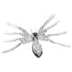 thumbnail image 4 of Stylish Rhinestone Pin Lapel Pin Gothic Style Women Clothes Accessory Silver 5.3x3.5cm Clothing Decoration 1Pcs, 4 of 5