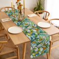 thumbnail image 4 of Green Leaves Table Runner Stained Glass Chic Botanical Branches Tablerunners 13 x 70 Inch, Table Decorations Tabletop Scarf for Summer Gathering Holiday Farmhouse Kitchen Dining Decor, 4 of 8