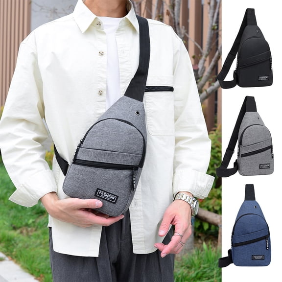 KOYPTL Crossbody Sling Bag for Men Women Shoulder Cross Body Bag with Multi-pocket Sling Backpack with USB Port Chest Bag for Running Cycling Hiking Workouts Travel