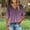 Purple, variant on Olyvenn Women's Gradient Tops Summer Trendy 2025 Dressy Casual Bloues Loose Fit Half Sleeve Buttons V Neck Tshirts Shirts Black S