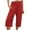 Watermelon Red, variant on VERUGU Capris Pants for Women Loose Wide Leg Pants High Waist Straight Pants Casual Pants Watermelon Red XL