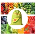 thumbnail image 5 of Reusable Produce Storage Bag, Large Breathable Drawstring Bags for Fruits Vegetables Keep Food Fresh Kitchen Food Storage Bag, 5 of 7