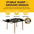 thumbnail image 4 of Black Daisy Bees Table Cloths for 6 Foot Rectangle Tables, Spring Farmhouse Honey Floral Rings Patio Waterproof Elastic Fitted Tablecloths, Washable Rectangular Table Cover for Camping, 4 of 8