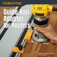 thumbnail image 4 of POWERTEC Router Guide Rail Adapter for DeWalt DWP611 and DCW600B Fixed Base Trim Routers - Compatible with Powertec, Makita, Festool, Milwaukee, Kreg ACS, WEN, Triton, Ridgid Guide Rails, 72019N, 4 of 7