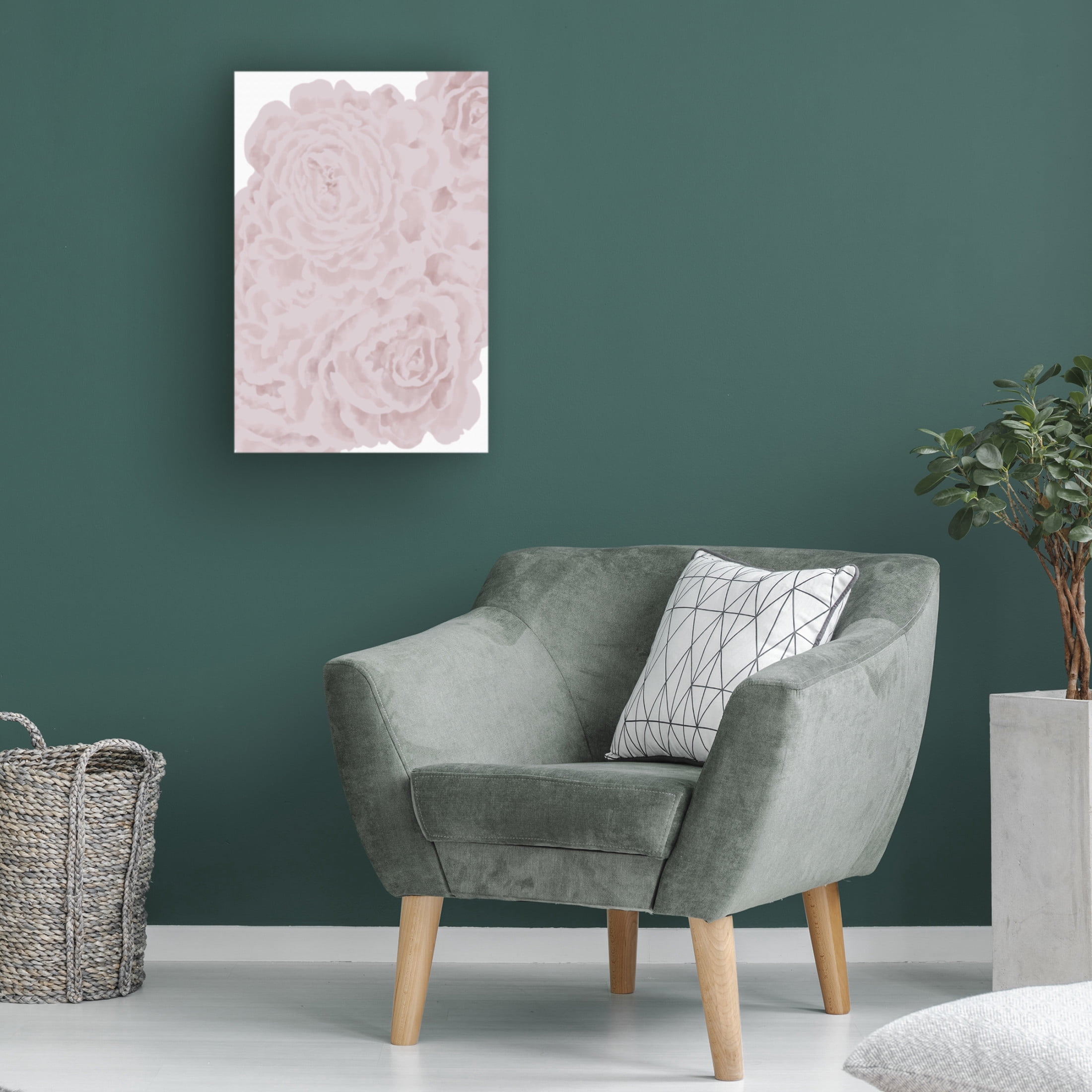 Canvas Wall Art - Pictufy Studio Ii 'Bed Of Roses' Wall Art for Living Room, Bedroom, or Office Décor by Trademark Fine Art - 16 x 24 Inches