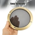 thumbnail image 5 of 2pcs 6" Vehicle Audio Speaker Cover Mesh Subwoofer Horn Guard Decorative Circle Grille Protector Gold Tone, 5 of 6