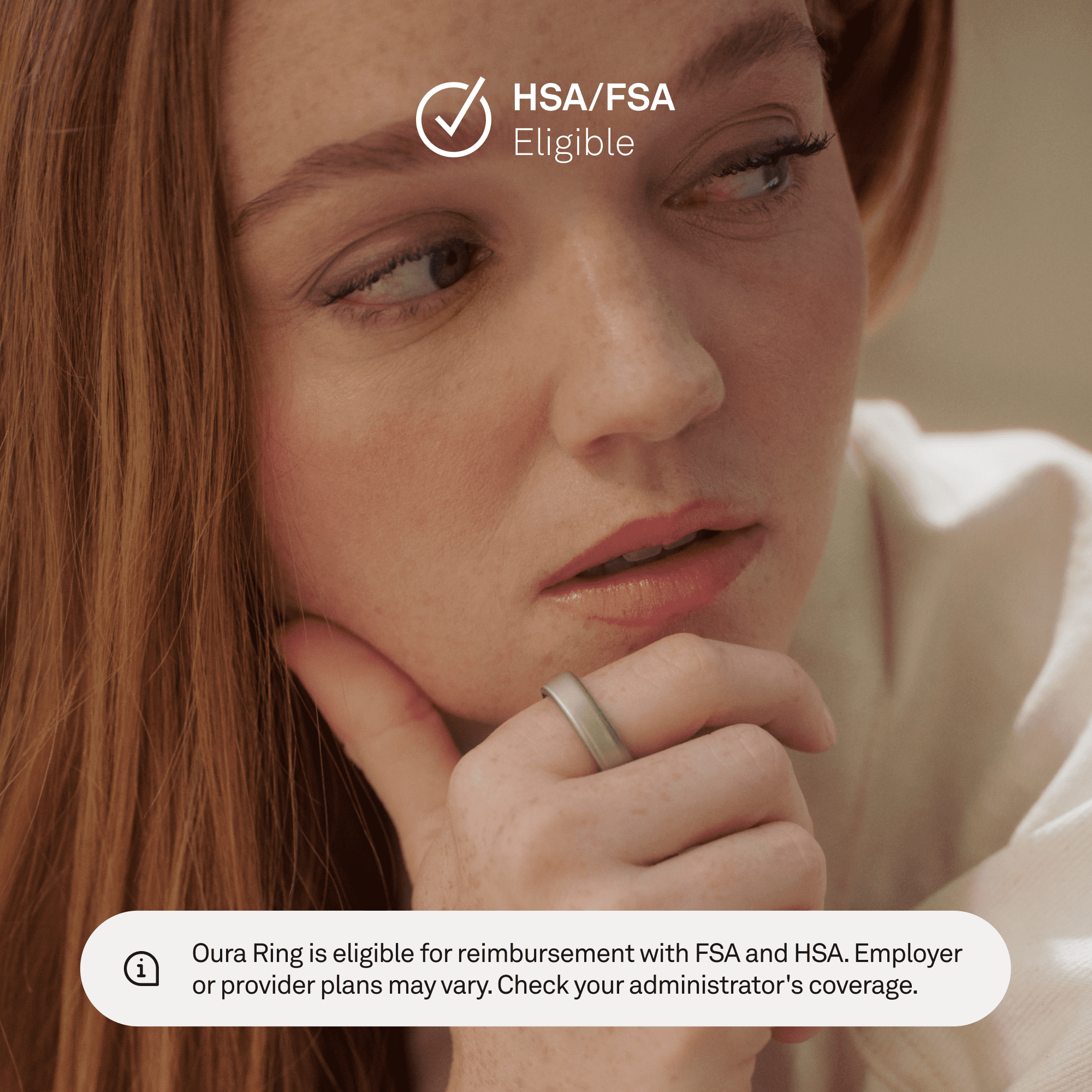 Oura Ring 5 - Brushed Silver - Size 7 - World’s Smallest Smart Ring - Sleep, Activity, Women’s Health, AI Advisor, 1 Week of Battery Life, Size Before You Buy, Android & iOS Compatible