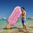thumbnail image 4 of Flotador inflable para piscina, asiento seguro para nadar, aprender a flotador inflable de agua, balsa, piscina de verano, playa, helado inflable, piscina de goma, flotador, rosa) (colo, 4 of 4