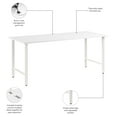 thumbnail image 6 of Hustle 72W x 30D Computer Desk with Metal Legs in White - Engineered Wood, 6 of 7