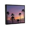 thumbnail image 2 of Stupell Industries Purple Sunrise Sky Tall Palm Trees Silhouettes Photograph Jet Black Floating Framed Canvas Print Wall Art, Design by Jeff Poe Photography, 2 of 5