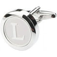 thumbnail image 3 of Mens Classic Stainless Steel Initial Cufflinks 26 Alphabet Initial Letter Cufflinks Business Wedding Shirts A-Z, 3 of 6