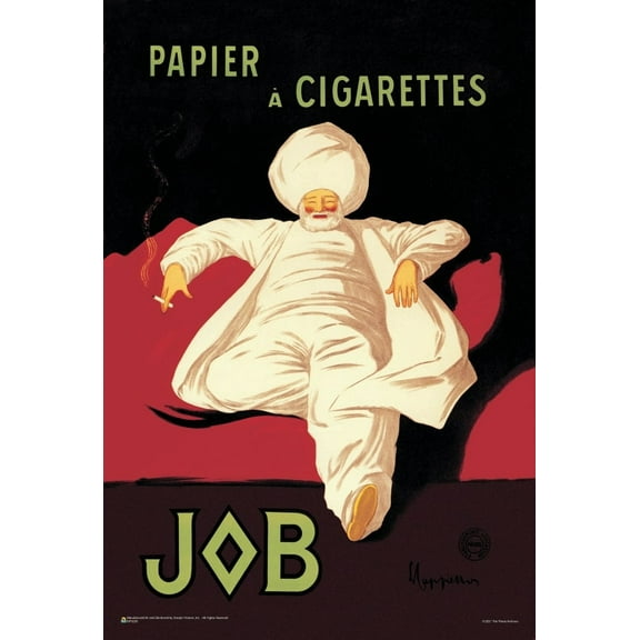 Papier A Cigarettes - JOB by Leonetto Cappiello 12" x 18"