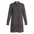 thumbnail image 2 of Time and Tru Women's Ruffle Mini Shirtdress, Sizes XS-XXXL, 2 of 6