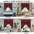 thumbnail image 3 of Black Christmas Swag Valances for Windows, Kitchen Curtains 36 Inch Length 2 Panels Set, Red Plaid Xmas Snowflake Winter Short Curtains for Small Windows Rod Pocket Cafe Curtains Drapes 28"x36", 3 of 8