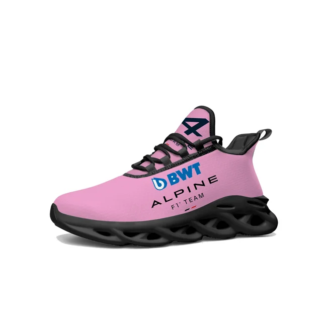 2024 Alpine F1 Custom Flats Sneakers Team Racing Men Women Teenager Sports Running Shoes High Quality Tailor Made Lace Up Shoes