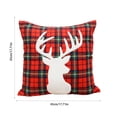 thumbnail image 3 of Adornos navideños, adornos para el árbol de Navidad, regalos navideños, funda de cojín bordada navideña con diseño de muñeco de nieve enano y ciervo de 45 x 45 cm, ideal para la cama y el hogar, para, 3 of 6