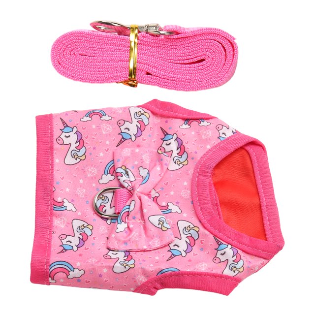 Harness Leash, Breathable Comfortable Bunny Vest Leash Cute Cartoon Pattern For Guinea Pig For S,M,L