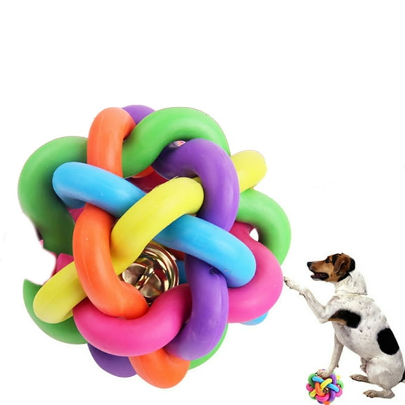 Walbest Dog Balls, Rubber Woven pet chew Toy, Grinding Teeth Anti bite Toys, Small Dogs and Medium Dogs Pet Balls