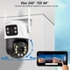 thumbnail image 4 of 1 Cámara de Seguridad Exterior con 2 Lentes, WiFi Doble-Lente 2.4GHz IP Inalambrica para Monitoreo y Vigilancia en Hogar - AI Detección Humana Visión Nocturna a Color Interior/Externa,, 4 of 15
