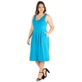 thumbnail image 3 of Plus Size Sleeveless Fit N Flare Pocket Dress, 3 of 8
