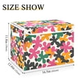 thumbnail image 5 of Yayeee Collapsible Cube Storage Bin with Lid Fabric Closet Decorative Basket with Handles, Pink Floral Blooms, 5 of 7