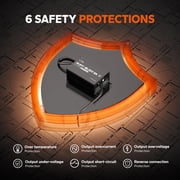 Litime 12V 16V 5A Mountable Lithium Battery Charger, IP65 Waterproof, 14.6V & 18.25V LiFePO4 Smart Charger with Adjustable Voltage, LED Indicator, Smart 3-Stage Charging & BMS Activation