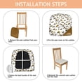 thumbnail image 4 of Cartoon Construction Vehicles Cranes White Seat Covers for Dining Room Chairs Set Of 4,Stretch Printed Washable Chair Seat Cover with Elastic Ties and Button,Removable Waterproof Couch Cushion Covers, 4 of 6