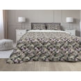 thumbnail image 1 of Savannah Comforter & Sham Bedding Set, Pattern of Exotic Flower Orchid and Jaguars Rainforest Jungle Wildlife Theme, 3 pcs Duvet Set Microfiber Filling Quilt, 5 Sizes, Multicolor, by Ambesonne, 1 of 4