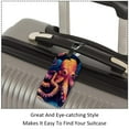 thumbnail image 3 of Square 2Pack PU Leather Octopus Cruise Luggage Tag with Privacy Cover and Name ID Tag for Travel Handbags Backpacks Luggage Tags, 3 of 6