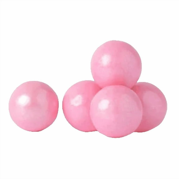 All City Candy 1" Shimmer Light Pink Gumballs Tutti Frutti 3 lb Bulk Bag