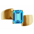 thumbnail image 2 of Tommaso Design� Emerald Octagon Cut 8x6mm Genuine Blue Topaz Ring, 2 of 9