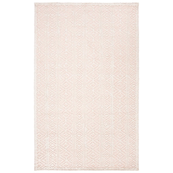 SAFAVIEH Trace Kensington Geometric Area Rug, Beige/Pink, 8' x 10'