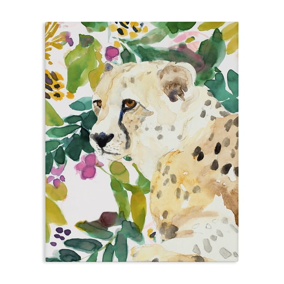 Stupell Industries Garden Plants Leopard Canvas Wall Art, design by Lanie Loreth