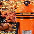 thumbnail image 6 of London Sunshine Ceramic Kamado Charcoal BBQ Grill -The Junior Series with Tall Stand (ORANGE), 6 of 7