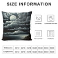 thumbnail image 5 of Creowell Moon Clouds Gothic Pillow Cases with Zipper, Home Decor for Living Room Bedroom Cushion, Outdoor Pillow Covers, Printed on Both Sides, 1PC 18x18in, 5 of 5