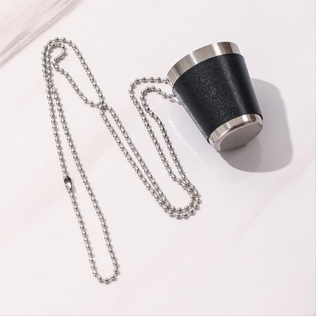 Paquete de 6 Vasos Chupito Metal para Colgar Acero Inoxidable con Cadena Vaso 30 Ml Fiestas,B