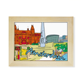 thumbnail image 1 of Netherlands Armsterdam Watercolor Desktop Photo Frame Picture Art Decoration Painting 6x8 inch, 1 of 3