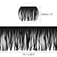 thumbnail image 2 of Uxcell PU Leather Fringe Trim Leather Suede DIY Tassel Fringe for Sewing Decorating Lampshades Black 4 inch, 2 of 6