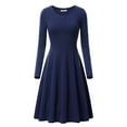 thumbnail image 4 of JJHGVB Plus Size Dresses Tops for Women Winter Dresses Casual Flowy A-line Long Dresses T Shirt Dress Travel Long Dresses Outfits for Women Outfit for Women Midi Dress Dark Blue M, 4 of 4