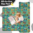 thumbnail image 4 of Monster Cartoon Truck Green Pattern Teens Toddler Nap Mat with Pillow, Sleeping Mat Bag for Preschool Daycare 59"x22", 4 of 6