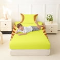 thumbnail image 4 of Erosebridal Baseball Softball Twin Sheet Sets for Kids, Sport Game Bedding, 1 Flat Sheet, 1 Fitted Sheet and 1 Pillowcase, 4 of 5