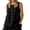 Black, variant on Women's Tank Tops Round Neck Button Down Shirts Cotton Linen Sleeveless Top Casual Summer Cami White L