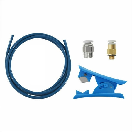 

TWO TREES 3D Printer Kit PTFE Tubing Hose 1 Meter for 1.75mm Filament with PTFE Tube Cutter PC4-M6 Pneumatic Fittings & PC4- Pneumatic Fittings Blue Compatible with Ender 3 V2/ Ender 3/ En