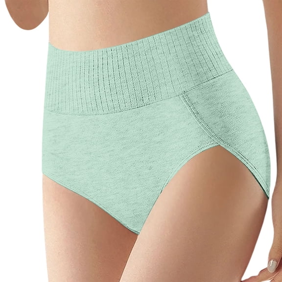 Panties for Women,High Waist Shaping Control Underwear Seamless Panties Comfortable Breathable Fabric All Day Wear Supportive Everyday Tummy,Womens Underwear,Green,XL