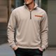 thumbnail image 1 of pstuiky camisas de hombre de manga larga, Sudadera con capucha informal de manga larga con cuello alto y media cremallera para hombre, color sólido, transpirable camisetas de hombre xxxl, 1 of 7