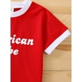 thumbnail image 6 of Kiapeise Newborn Baby Girl 4th of July Outfit Sets Short Sleeve American Flag Tee Shirt Tops Shorts Independence Day Clothes, 6 of 9